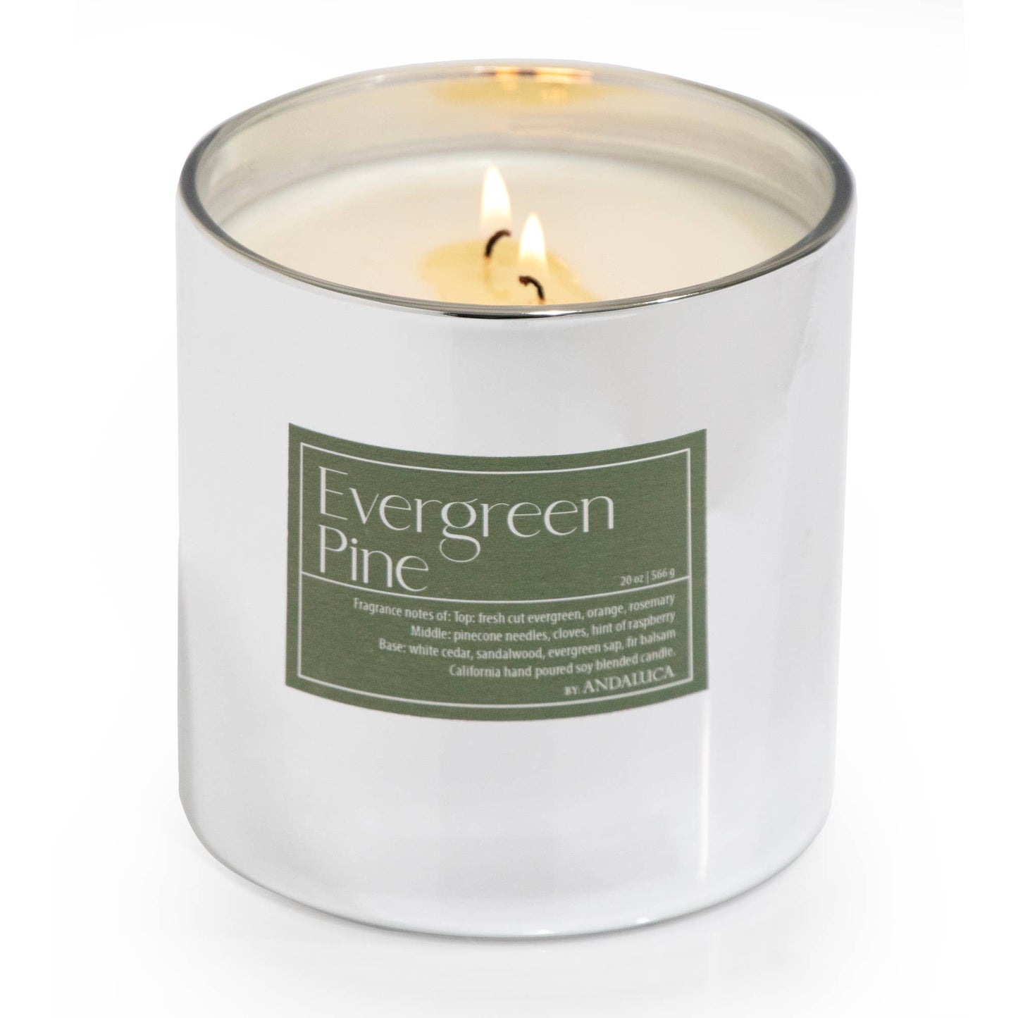 Evergreen Pine 2 Wick 20 oz. - Andaluca