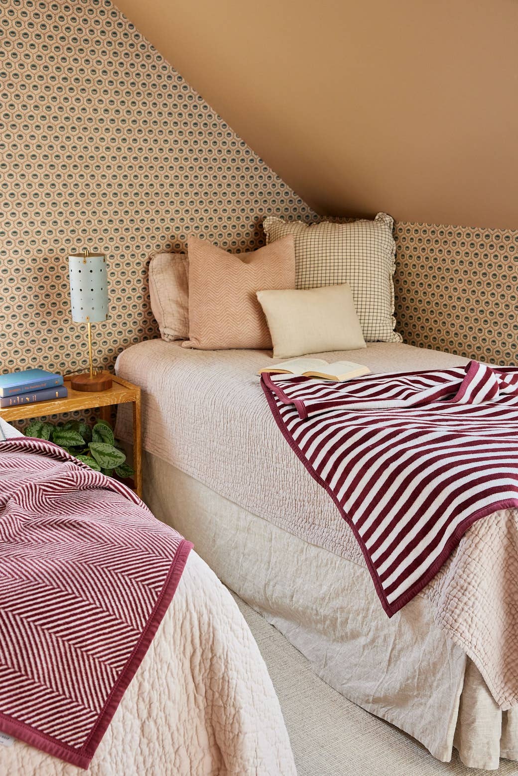 Sideline Stripe Maroon Midi Blanket - Chappywrap