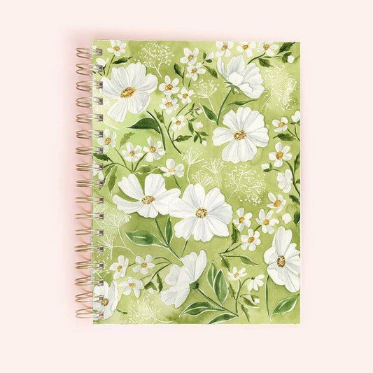 Green Florals Spiral Notebook