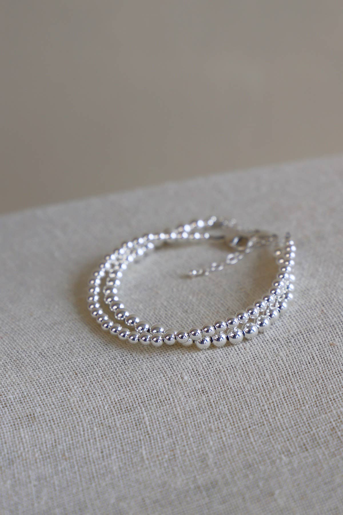 Silver Filled Beaded Bracelet - 5mm - Katie Waltman
