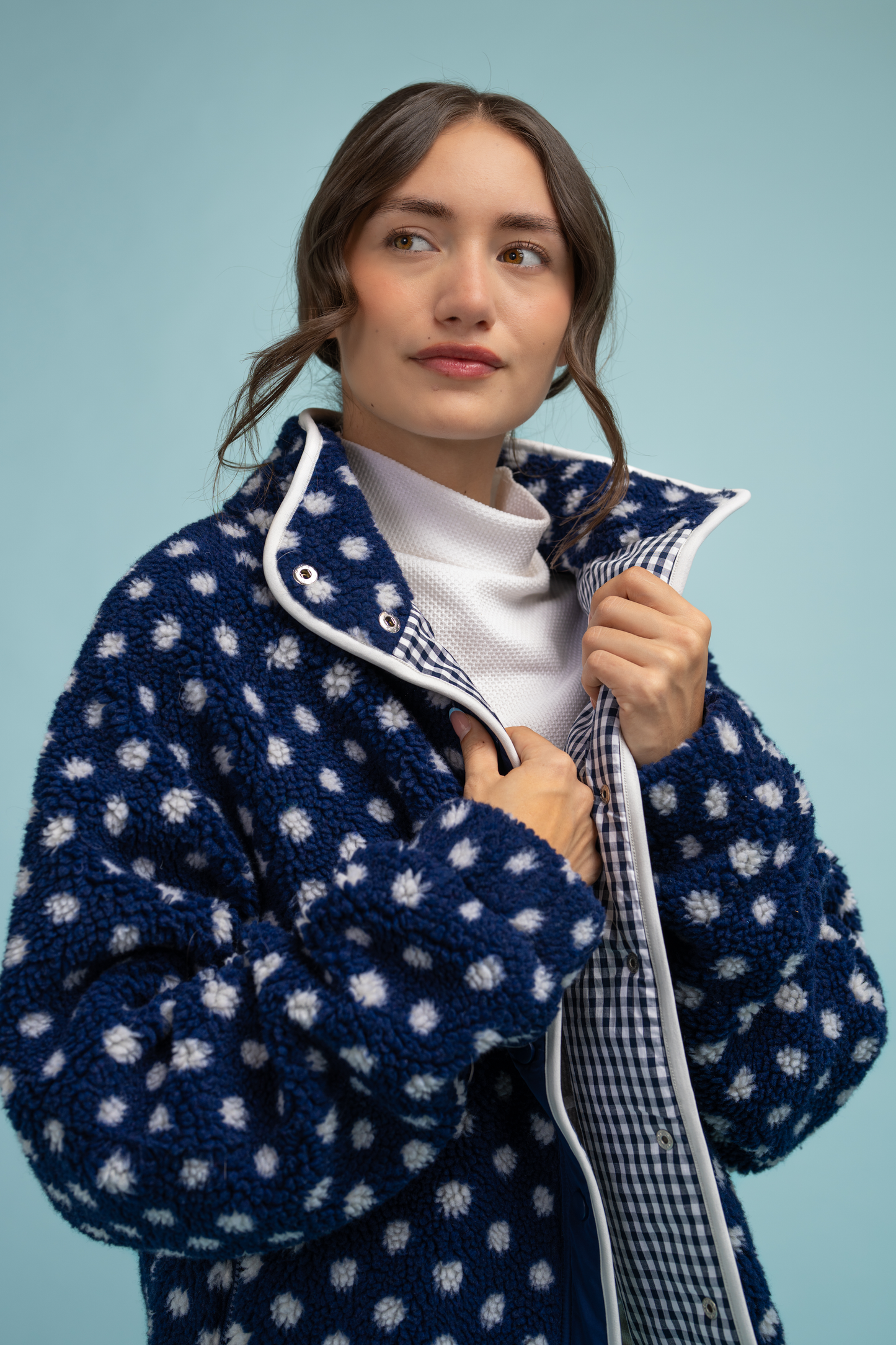 Teton Jacket - Navy Dot - Midnight Lunch