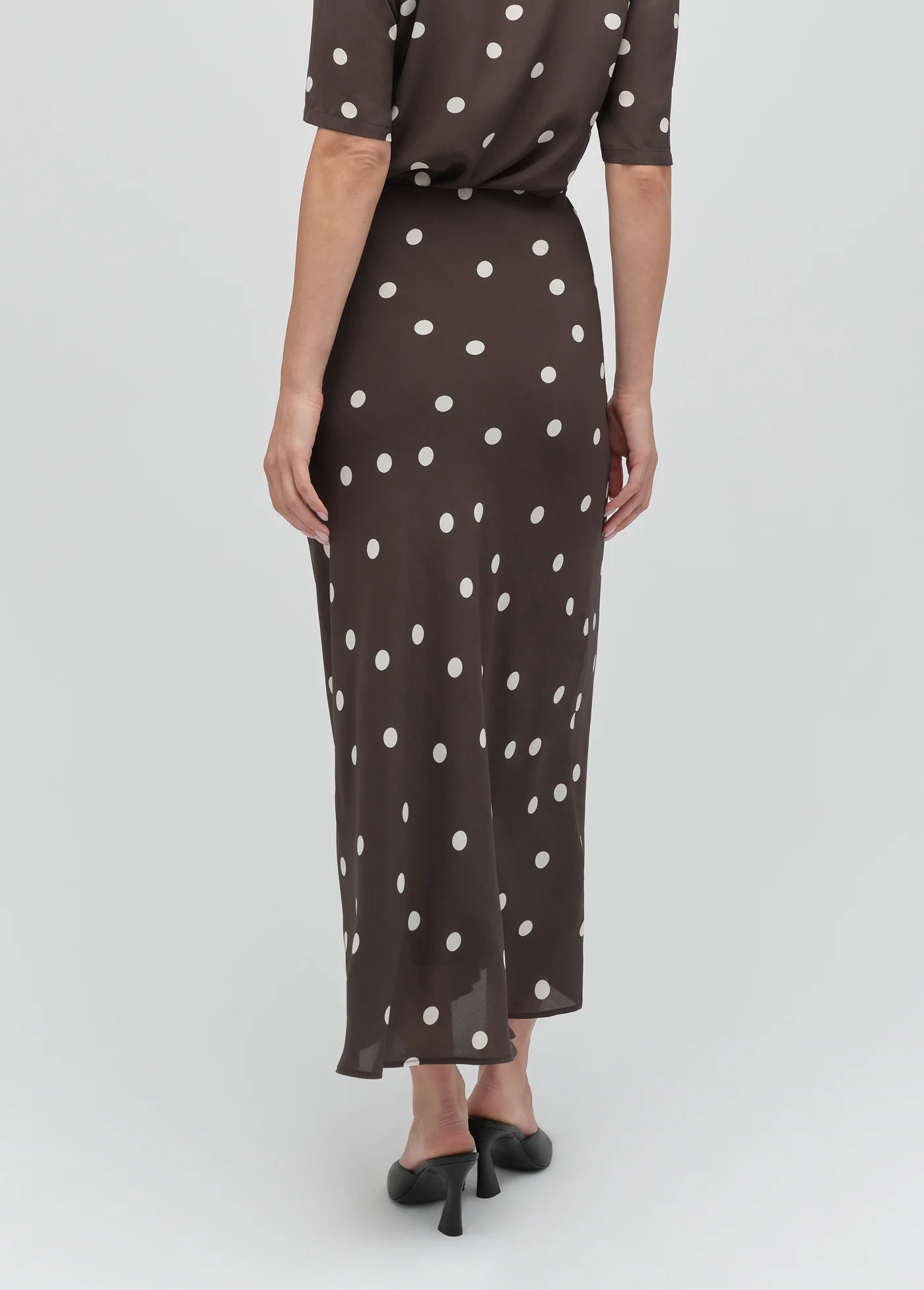 The Favorite Skirt - Espresso Polka Dot - Favorite Daughter