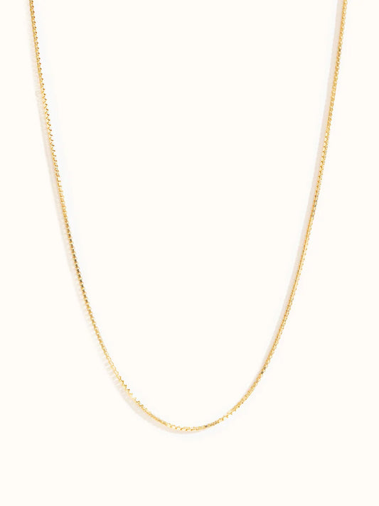 Gold Filled Box Chain Necklace - Katie Waltman