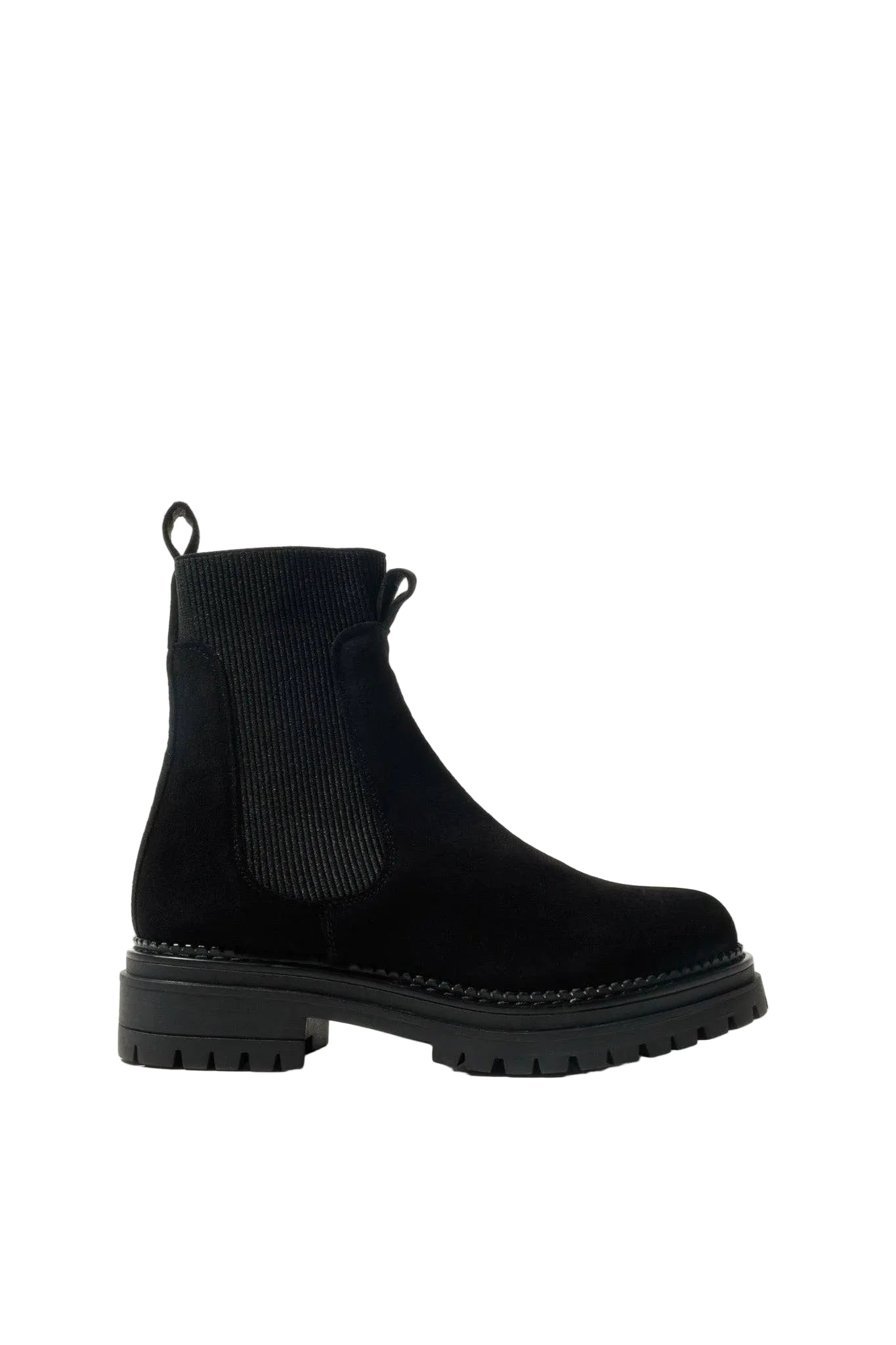 Kelly Black Suede Ankle Boots