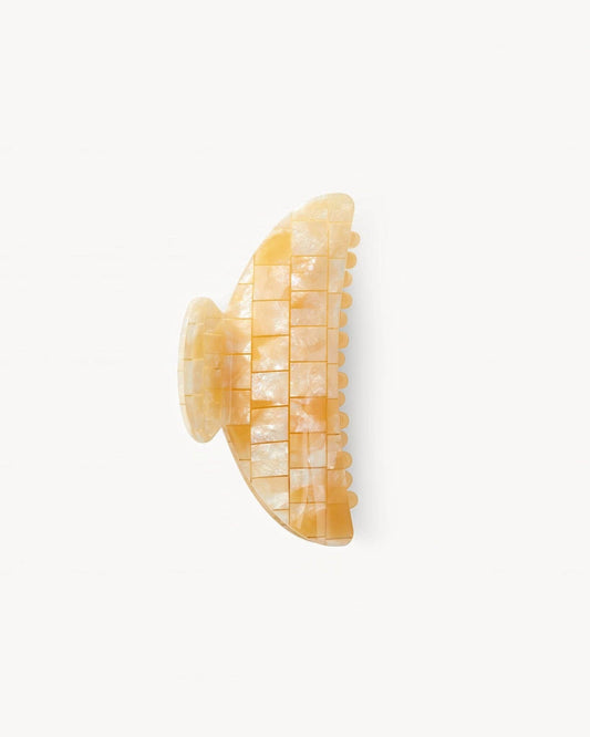 Midi Heirloom Claw in Sea Shell Checker