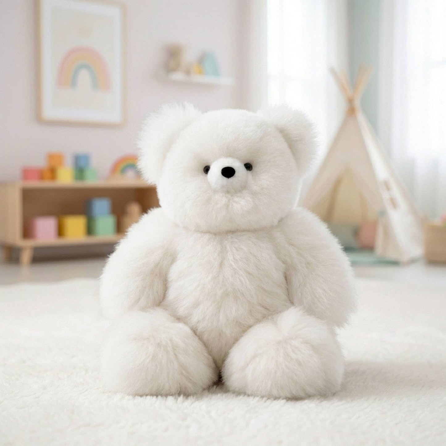 15" Alpaca Stuffed Animal - Bear: Caramel