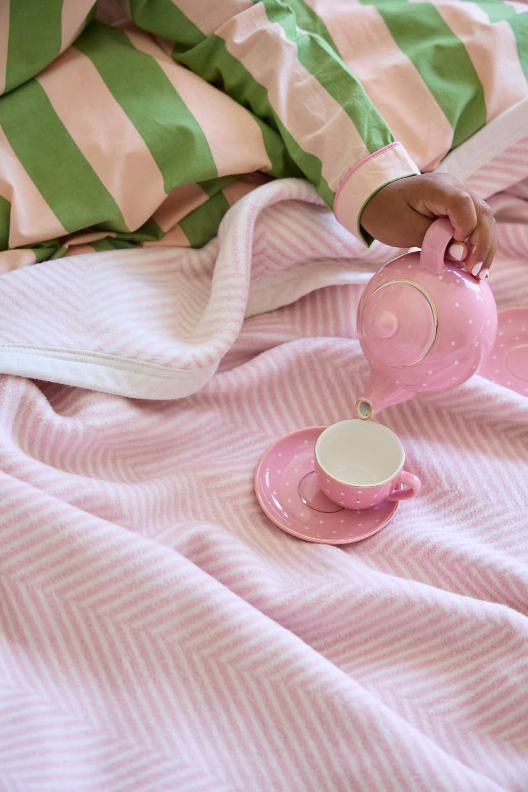 Harborview Herringbone Blush Blanket - Chappywrap