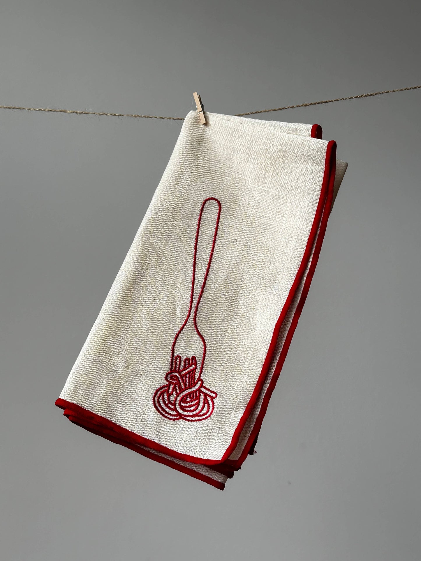 Linen Blend Napkins - Spaghetti (Set of 2) - Maegan