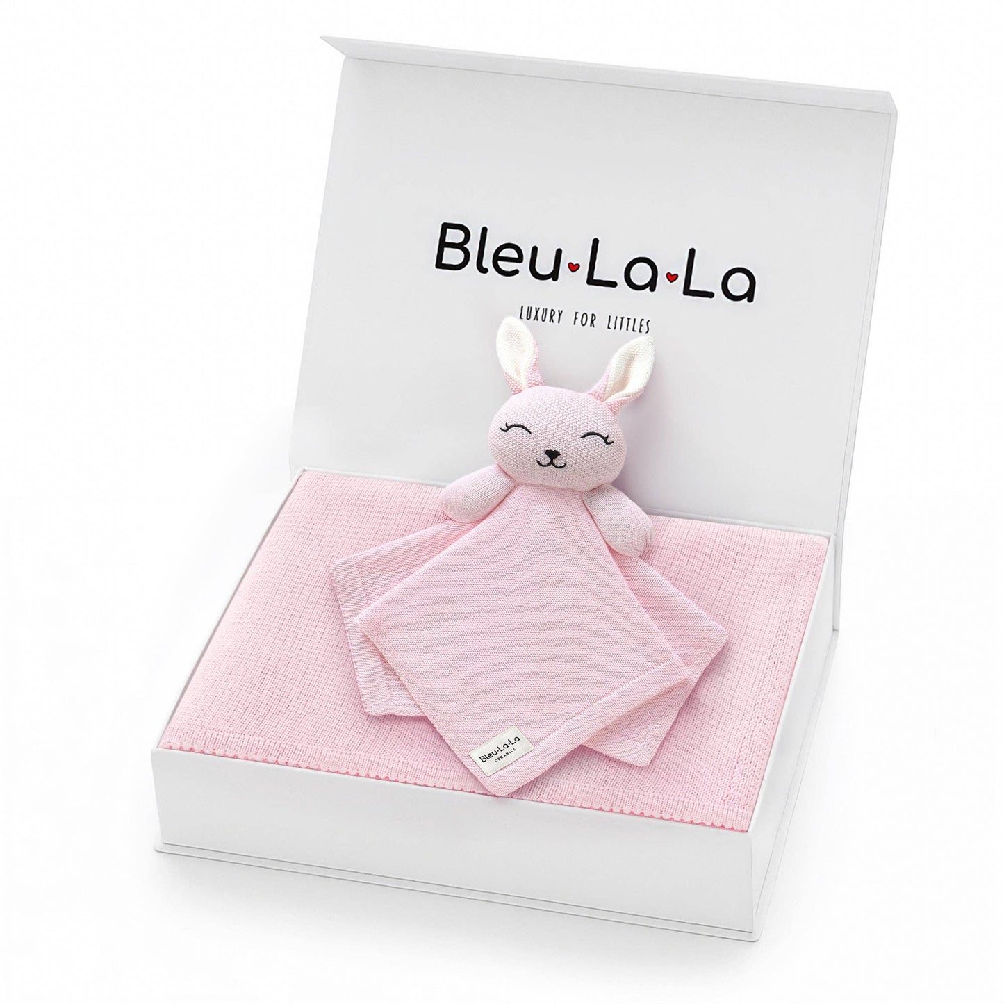 Blanket and Lovey Security Blanket Organic Cotton Gift Set Bear - Milk Chocolate