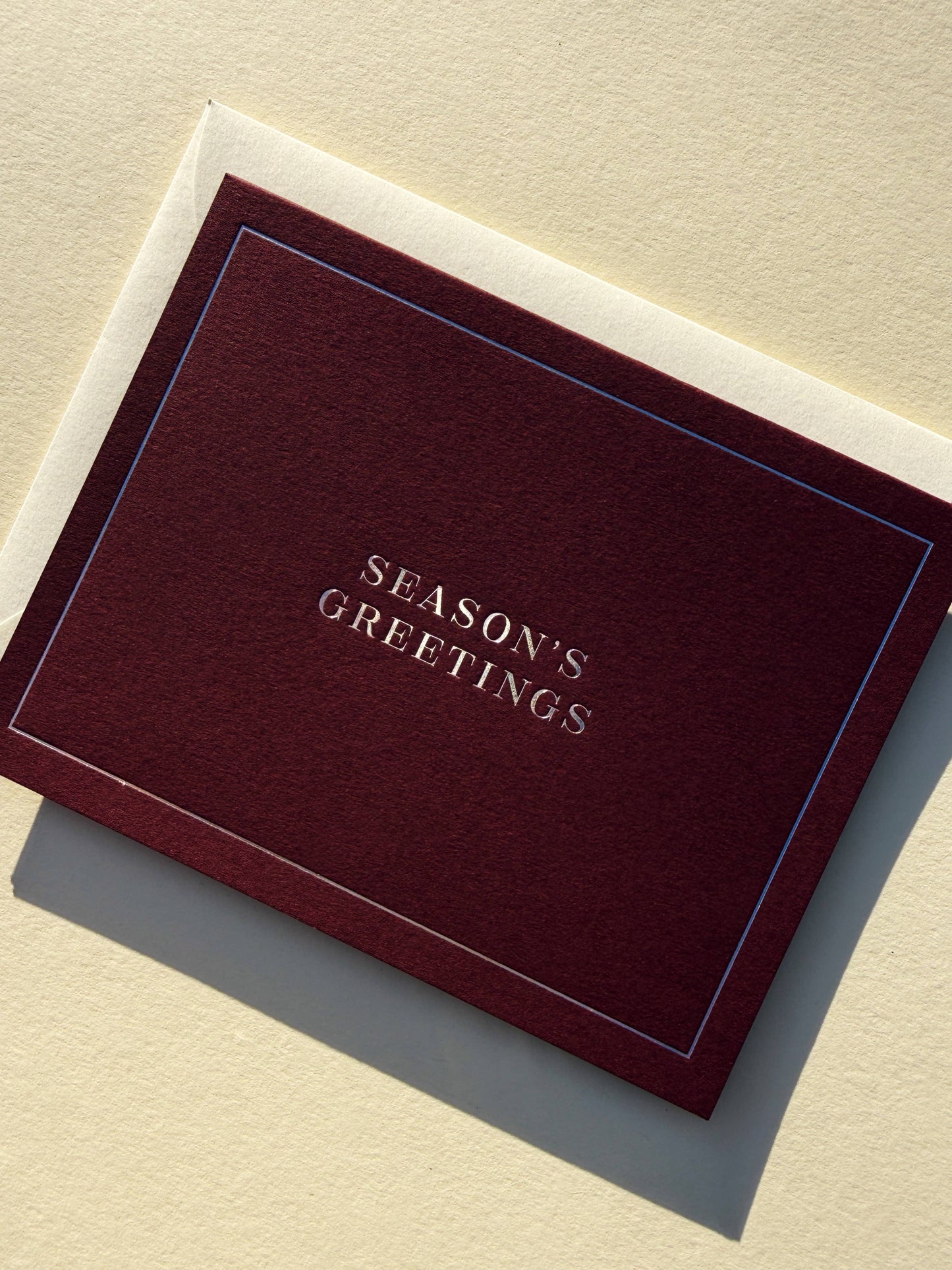 Season's Greetings Greeting Card - Mulberry