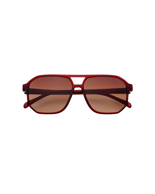 Billie Unisex Aviator Sunglasses - Dark Cherry