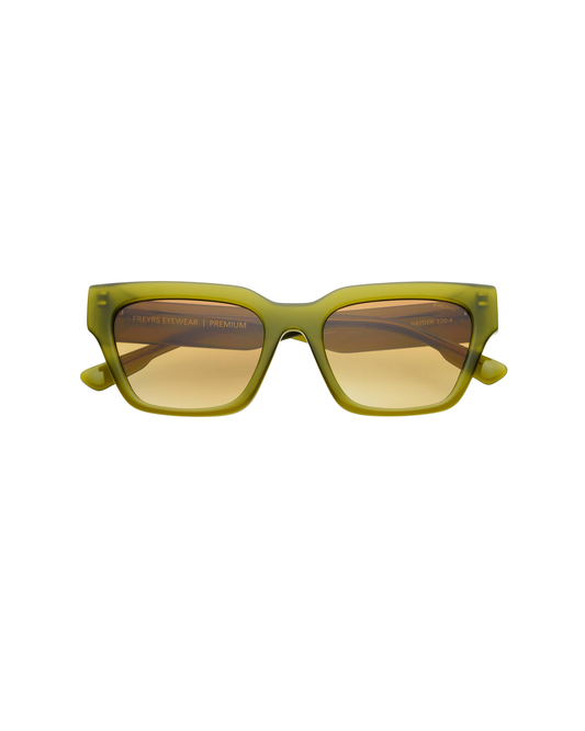 Hayden Acetate Unisex Rectangular Sunglasses - Midnight Olive - FREYRS