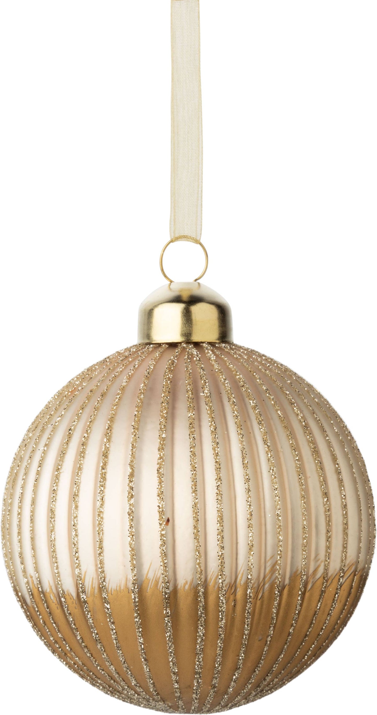 Fluted Glass Ball Ornament