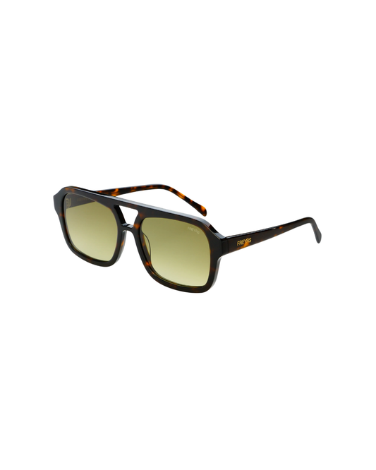 Havana Acetate Aviator Sunglasses - Dark Tortoise - FREYRS