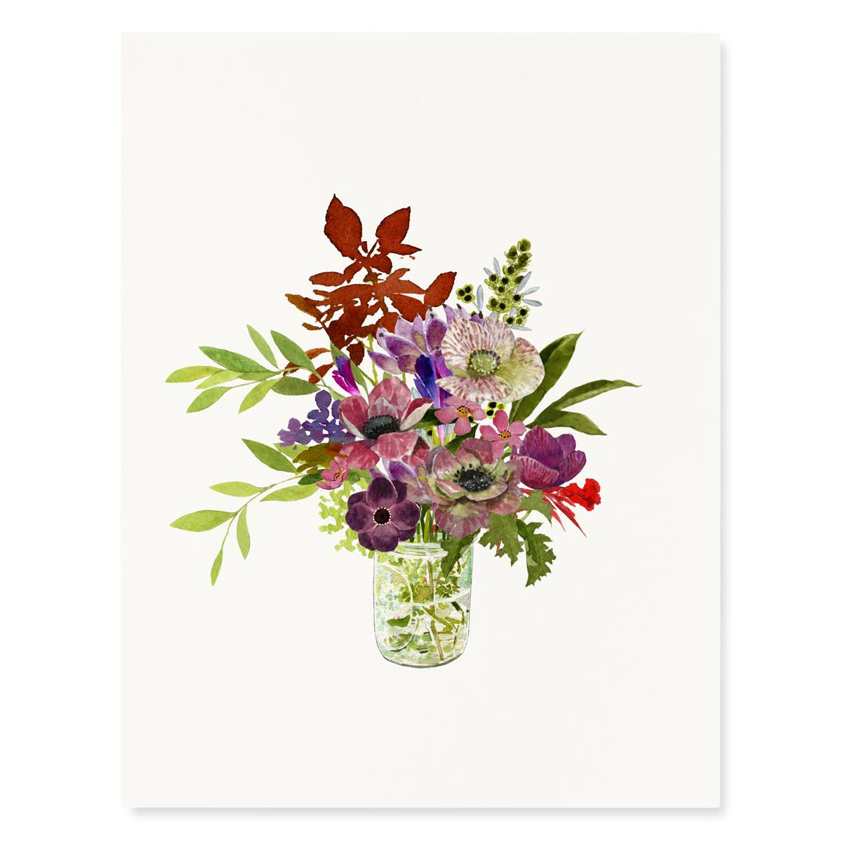 Farmer's Bouquet - Flower Garden Greeting Card