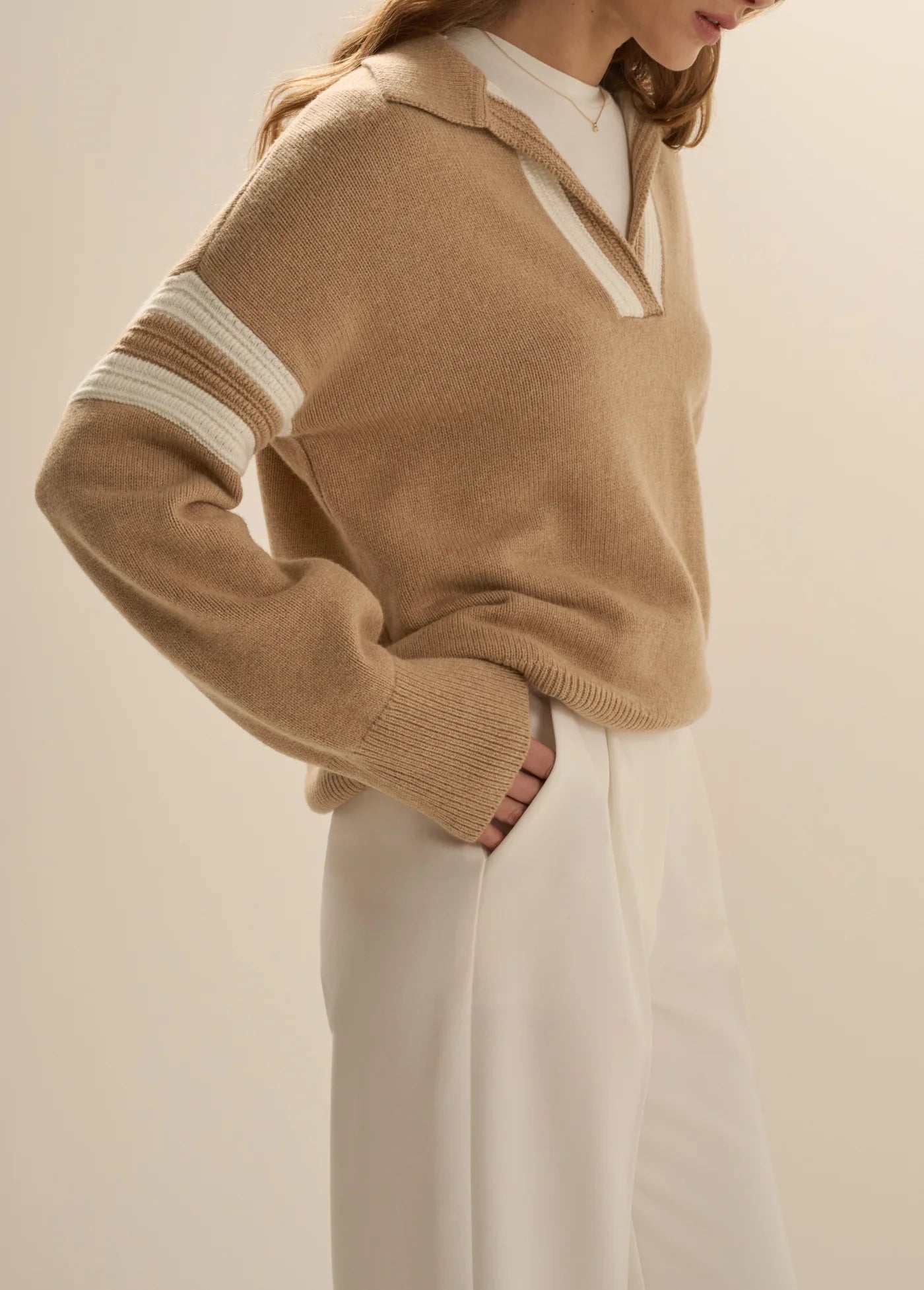 The Grace Sweater - Camel Ivory - Favorite Daughter