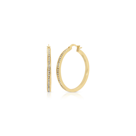 Sparkle Gold Filled Hoops - Glamrocks Jewelry