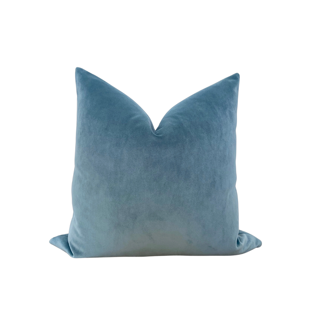 Plush Velvet Pillow 20x20 - Pacific Ocean Blue - Willa Skye Home