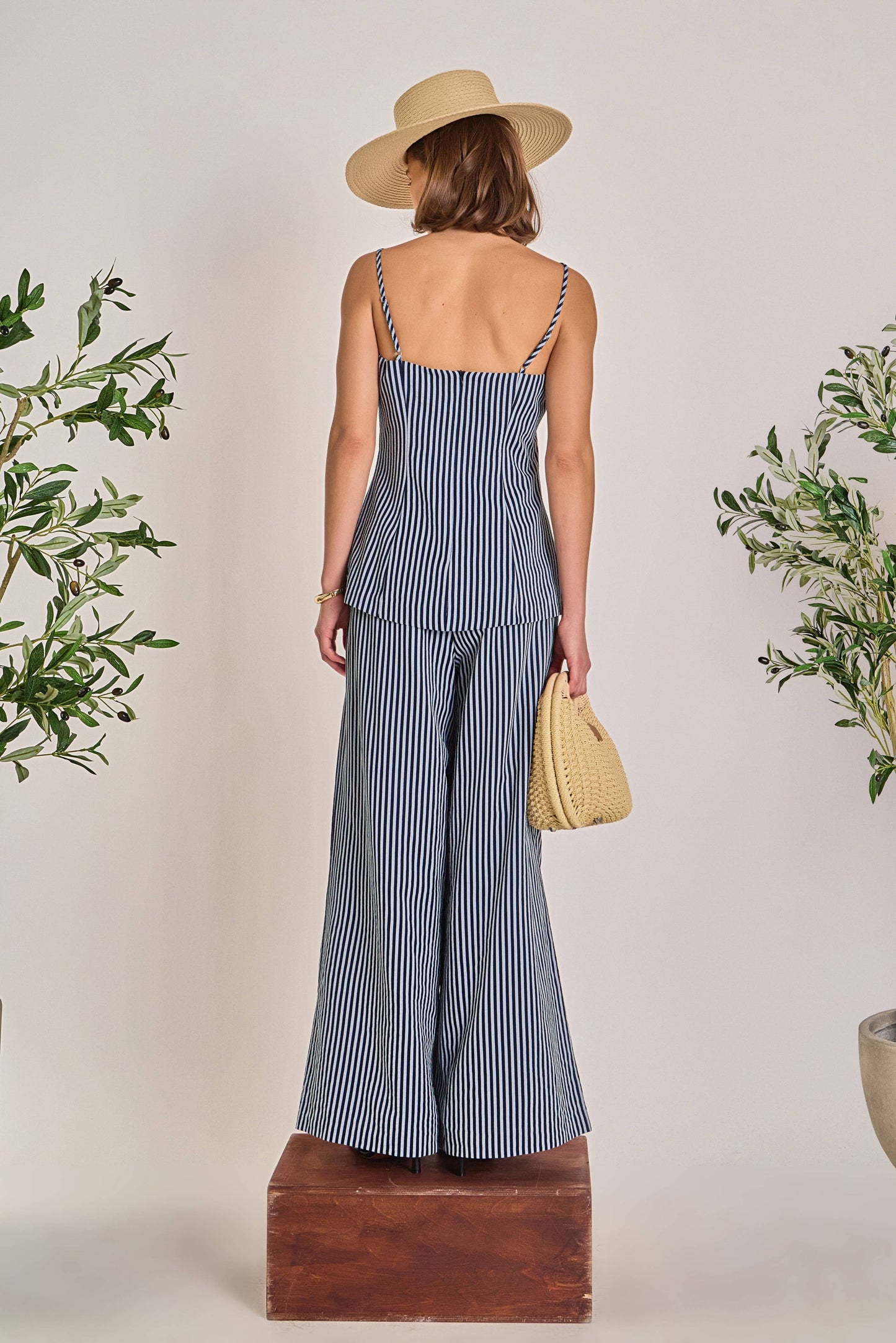 Striped Long Top - Navy - English Factory