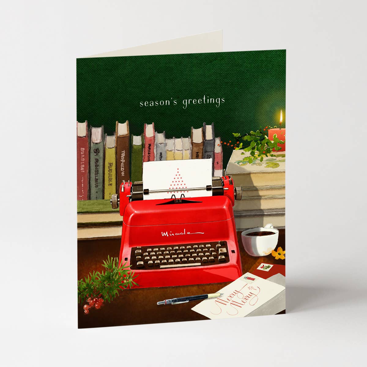 Holiday Letter - Holiday Christmas Card - Typewriter