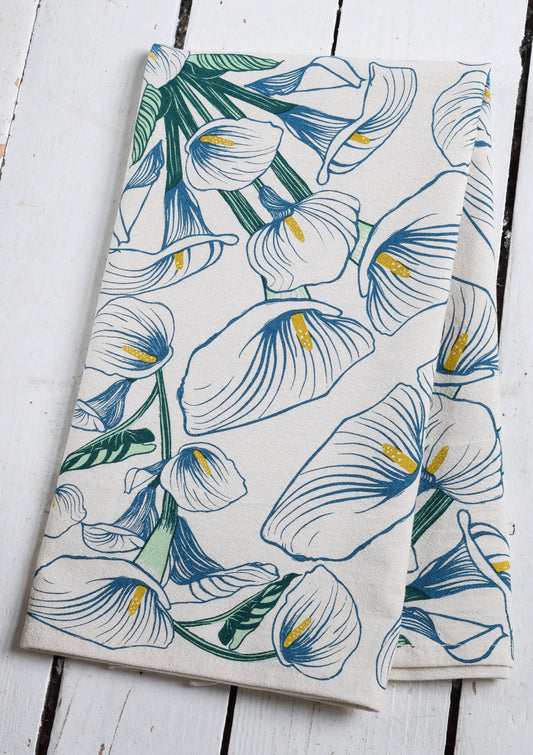 Calla Lily Towel - Organic Cotton - Oversized 30 x 30
