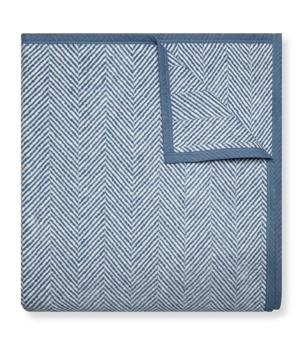 Harborview Herringbone Cornflower Blanket - Chappywrap