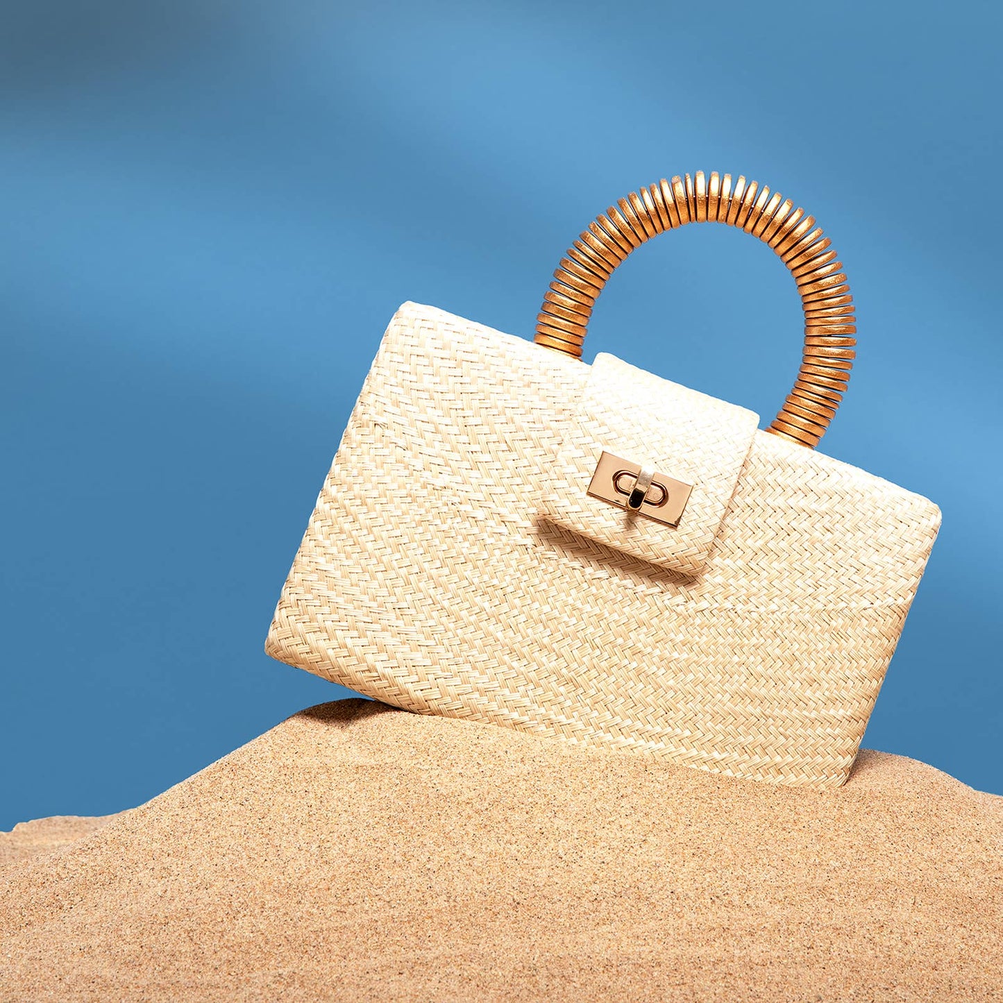 Cream + Gold Clutch - Soli + Sun