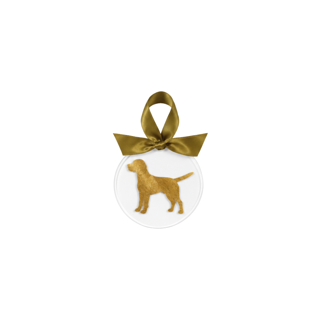 Gold Leaf Dog Breed Acrylic Ornament - Bulldog