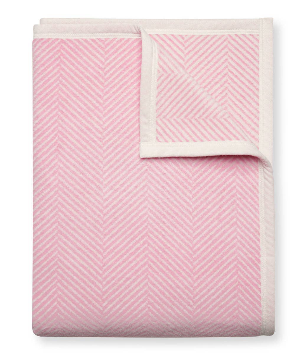 Harborview Herringbone Blush Blanket - Chappywrap