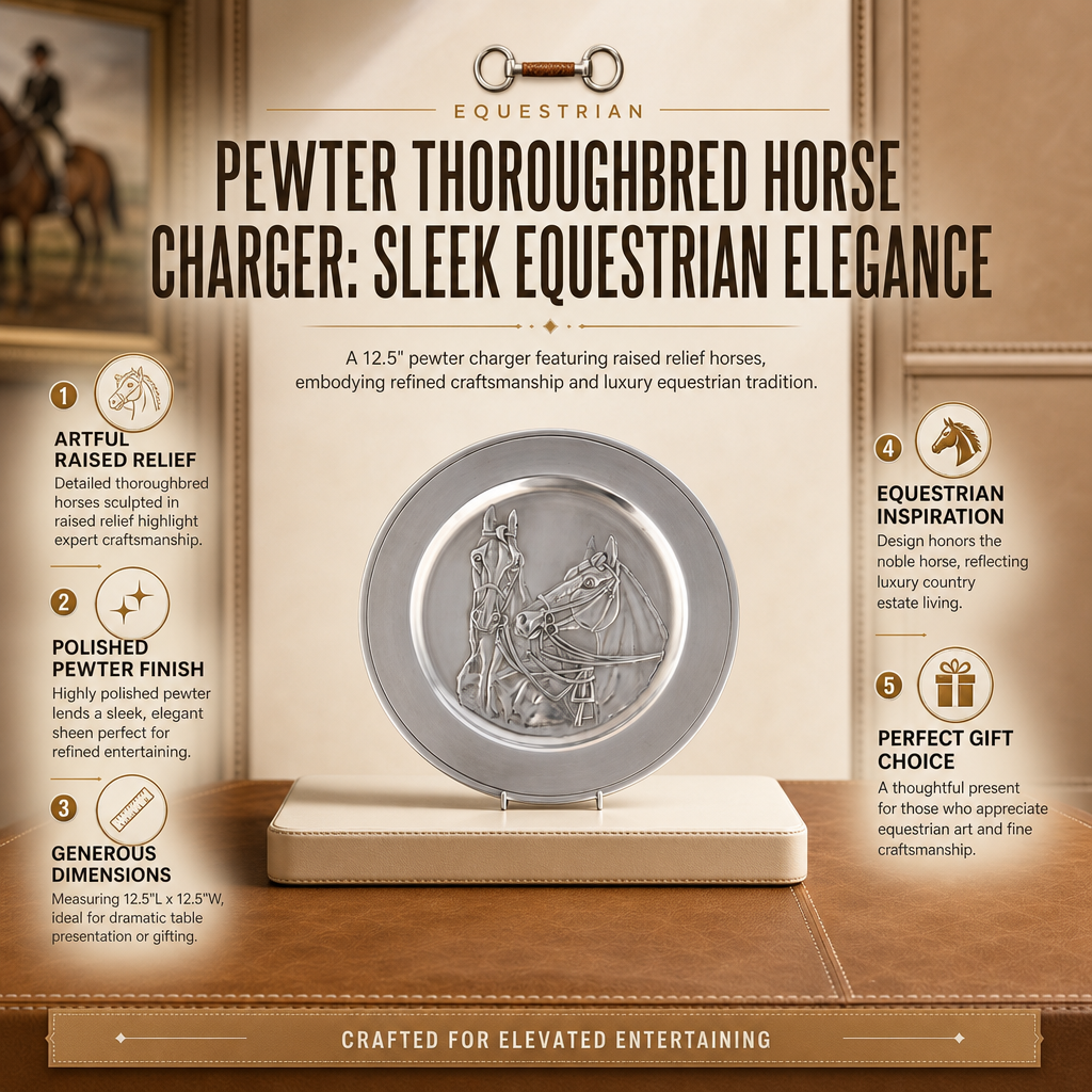 Pewter Thoroughbred Horse Charger