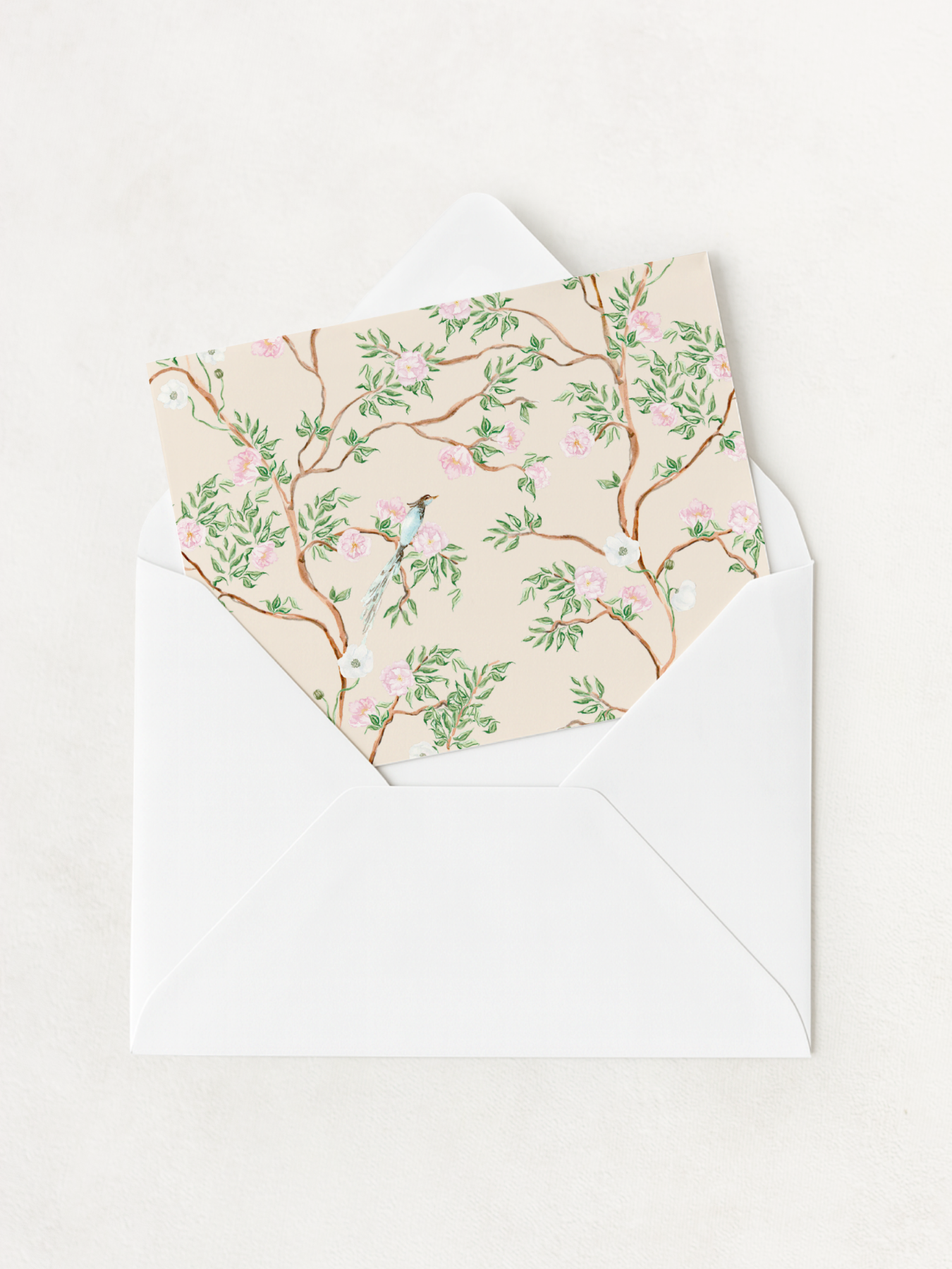 Blush Chinoiserie Notecards -  Set of 8