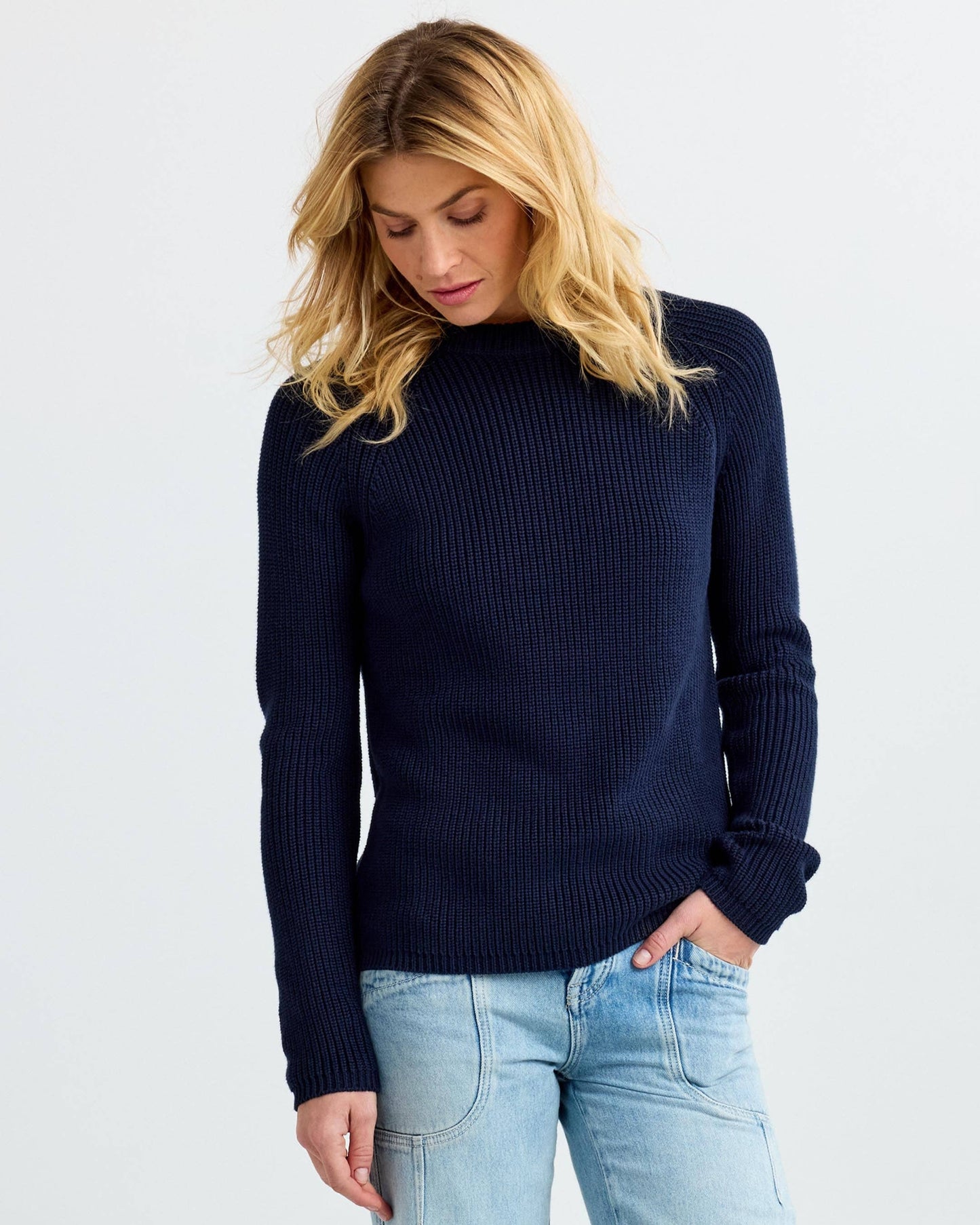 Cotton Fisherman Crew - Navy