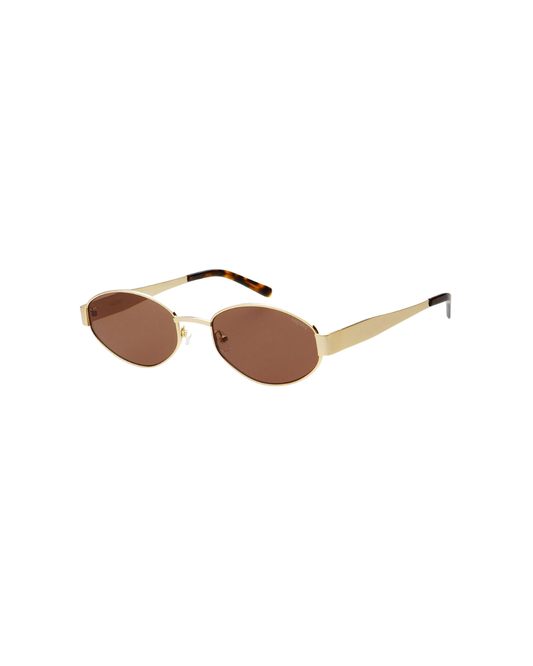 Soho Womens Oval Sunglasses - Gold/Brown - FREYRS