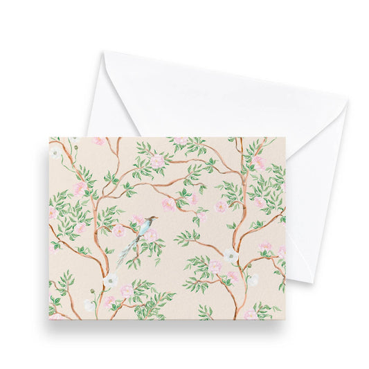 Blush Chinoiserie Notecards -  Set of 8