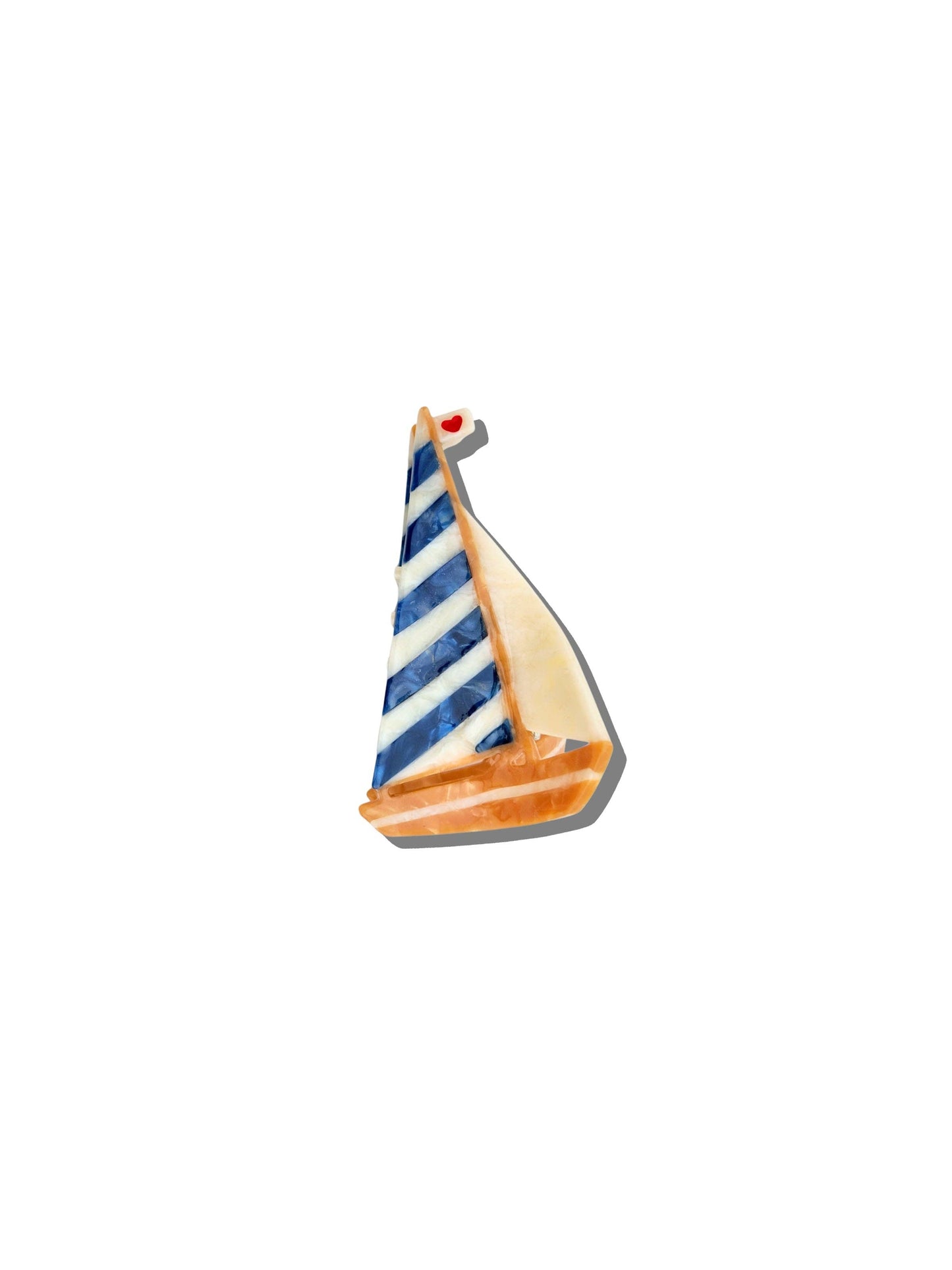 Hand-painted Sailboat Claw Hair Clip