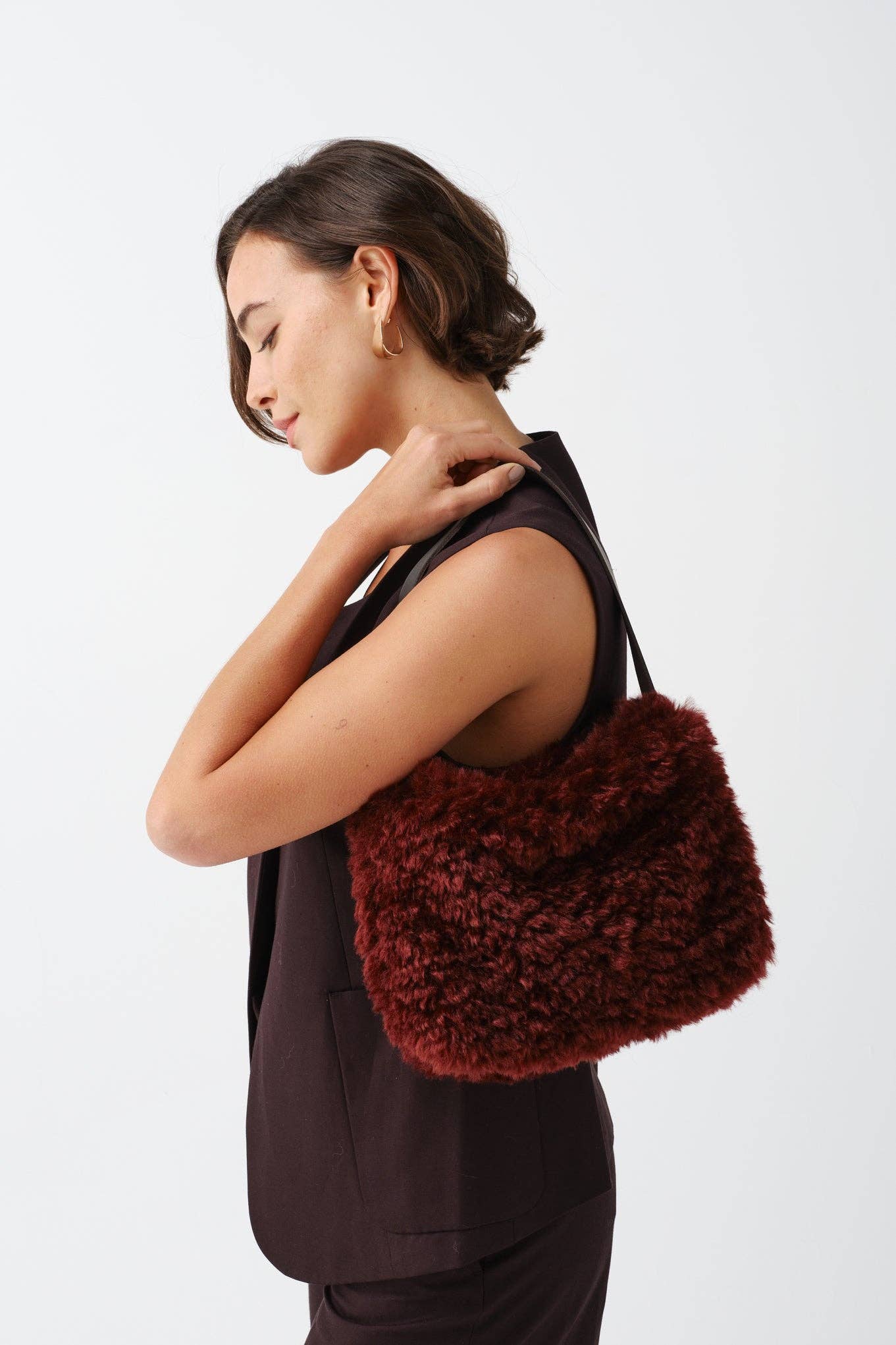 Arc Fur Bag - Chestnut