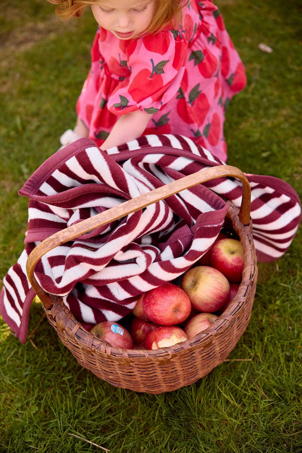 Sideline Stripe Maroon Midi Blanket - Chappywrap