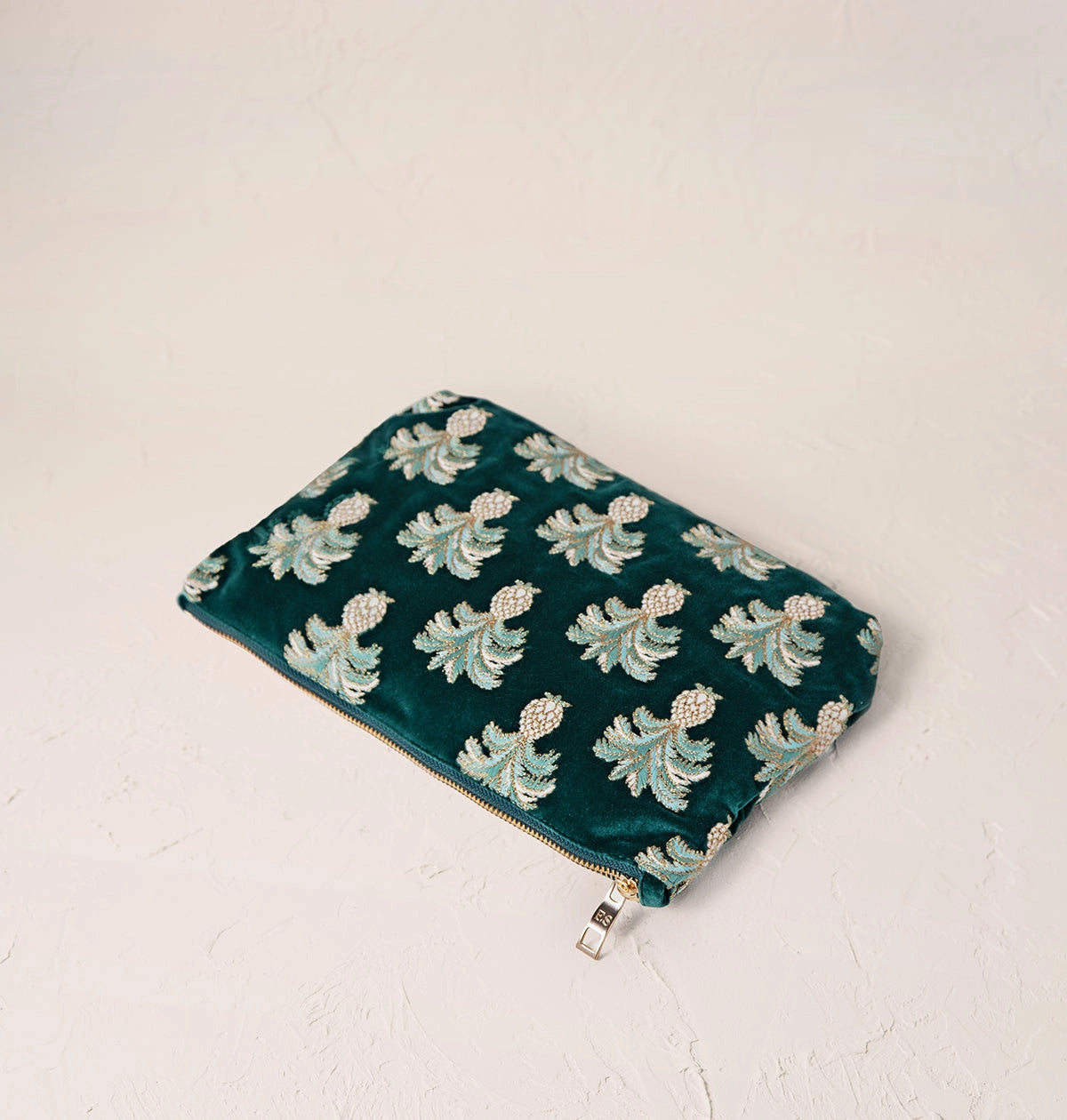 Pineapples Everyday Velvet Pouch - Elizabeth Scarlett