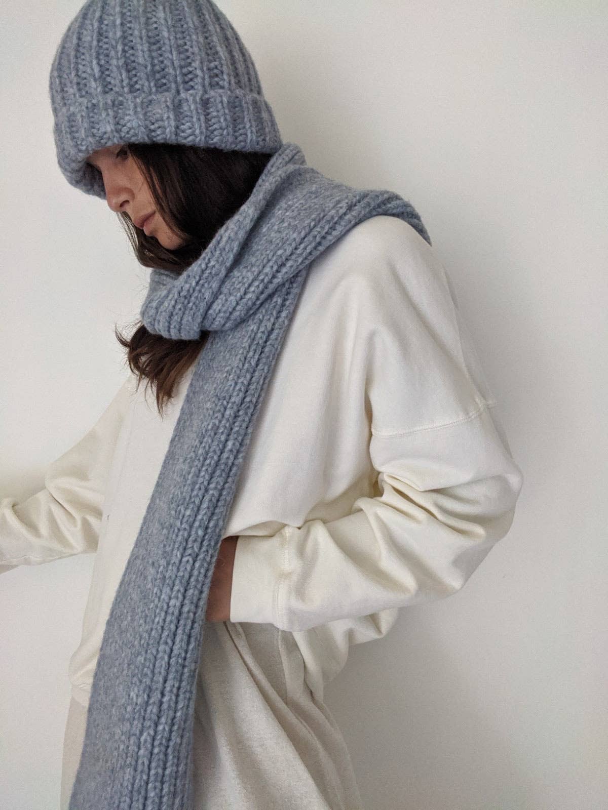 CeCe Knitted Alpaca Scarf - Oat