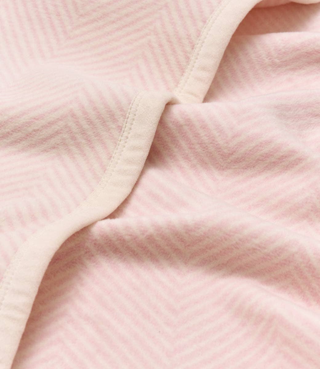 Harborview Herringbone Ballet Pink Mini Blanket - Chappywrap