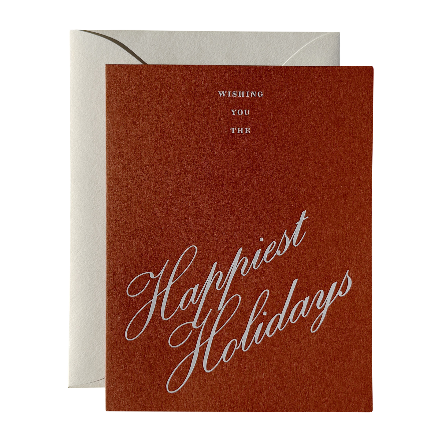 Happiest Holidays Greeting Card - Cream