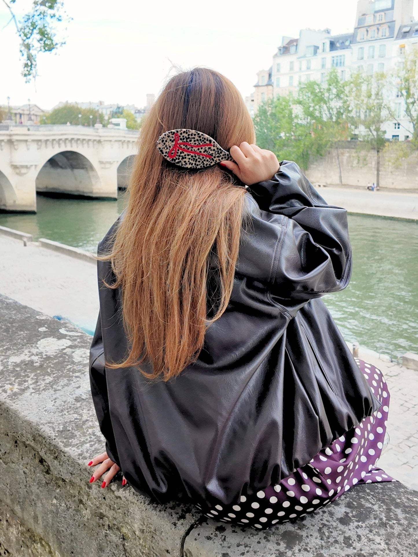 Leopard Bow Hair Brush