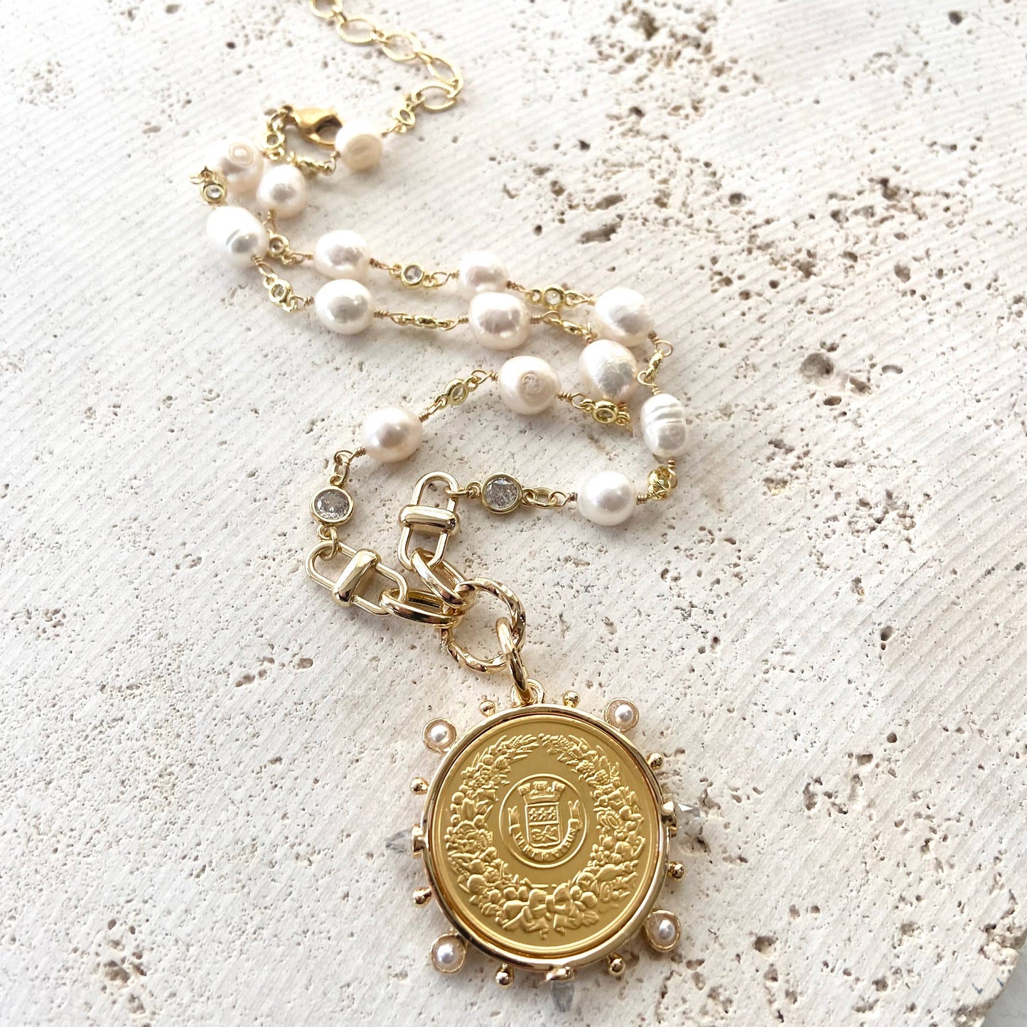 Pearl Coin Necklace
