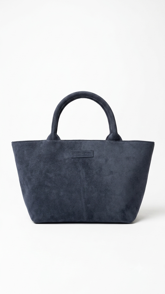 Suede Classic Tote Bag - Navy
