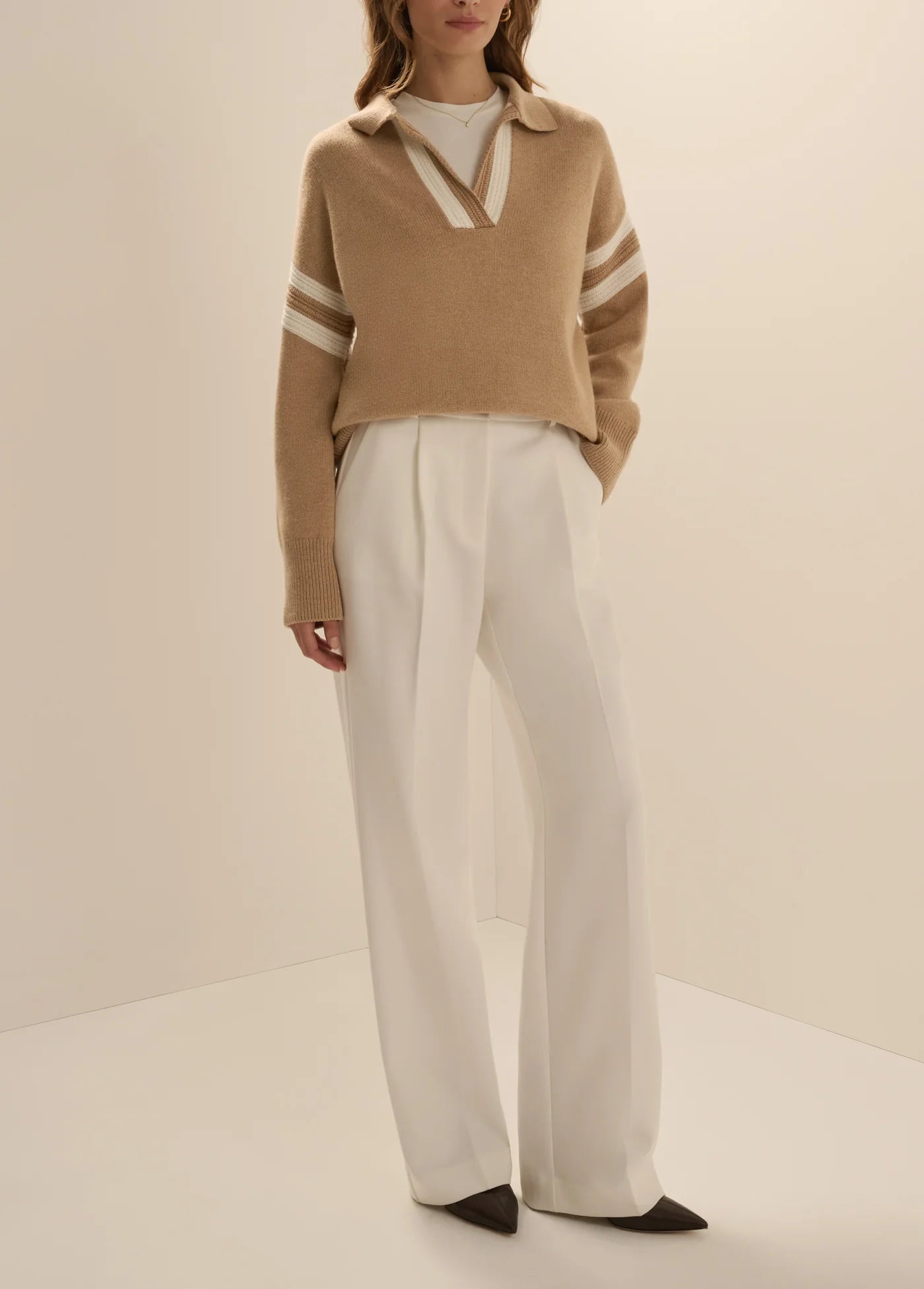 The Grace Sweater - Camel Ivory - Favorite Daughter