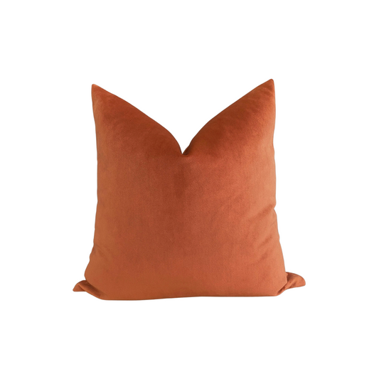 Plush Velvet Pillow 20x20 - Terracotta - Willa Skye Home