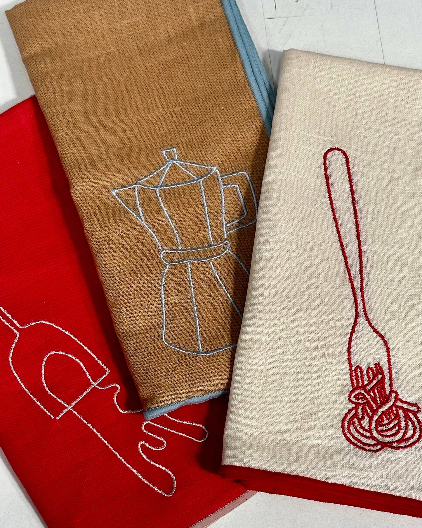 Linen Blend Napkins - Spaghetti (Set of 2) - Maegan