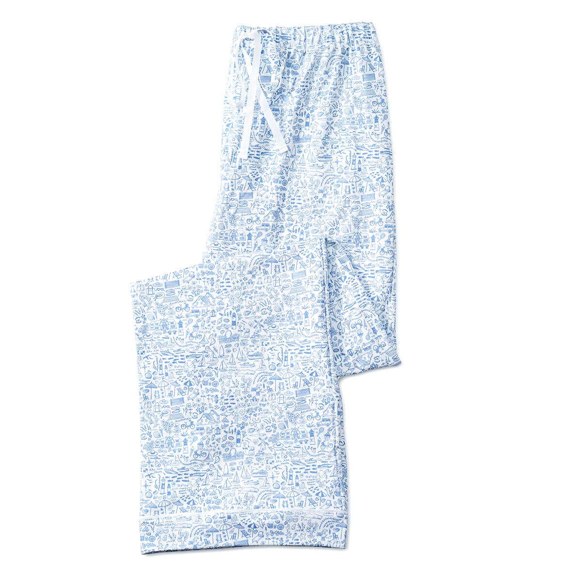 Seaside Women’s Button Front Long Pajama Set - Joy Street