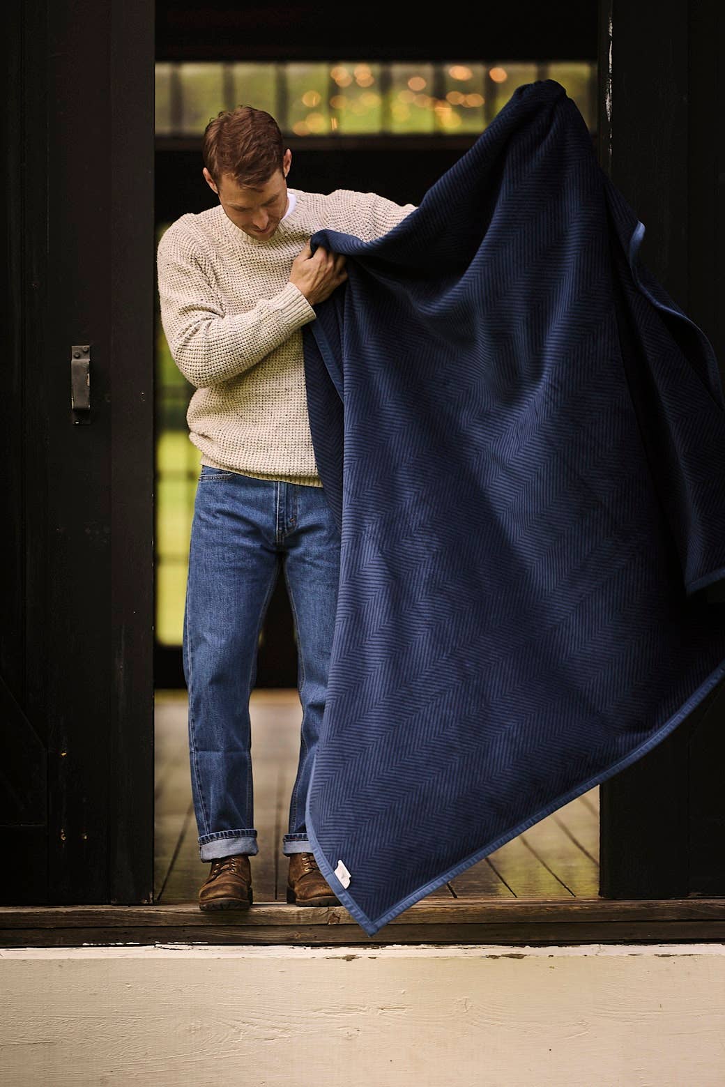 Harborview Herringbone Deep Sea Blanket - Chappywrap