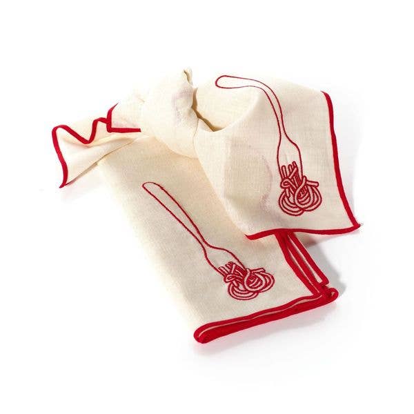 Linen Blend Napkins - Spaghetti (Set of 2) - Maegan